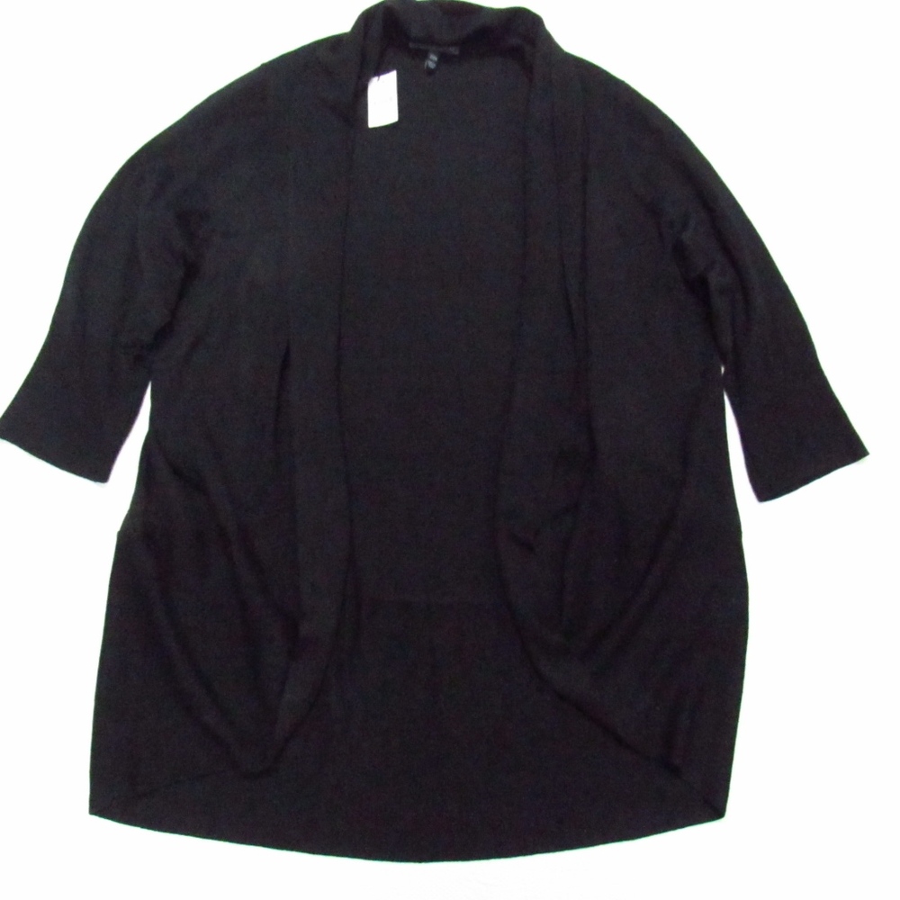Lane Bryant Black Curved Hem Cardigan 22/24 NWT